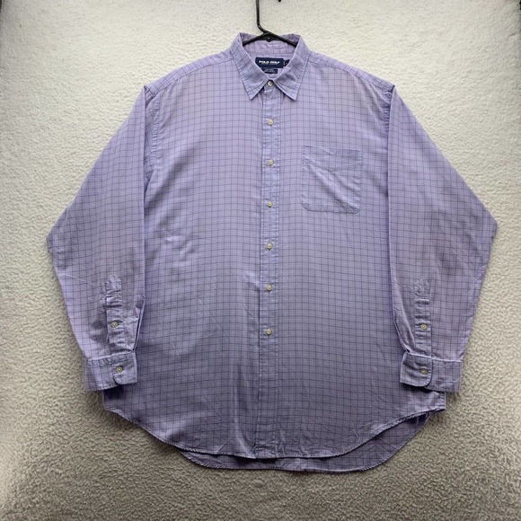 Ralph Lauren Polo Golf Shirt Mens XL X-Large Classic Fit Tattersall Check Preppy - Picture 1 of 13